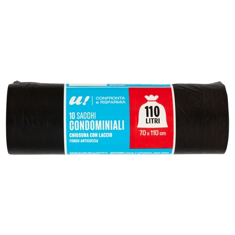 10 Sacchi Condominiali Neri 110 Litri U! Confronta e Risparmia